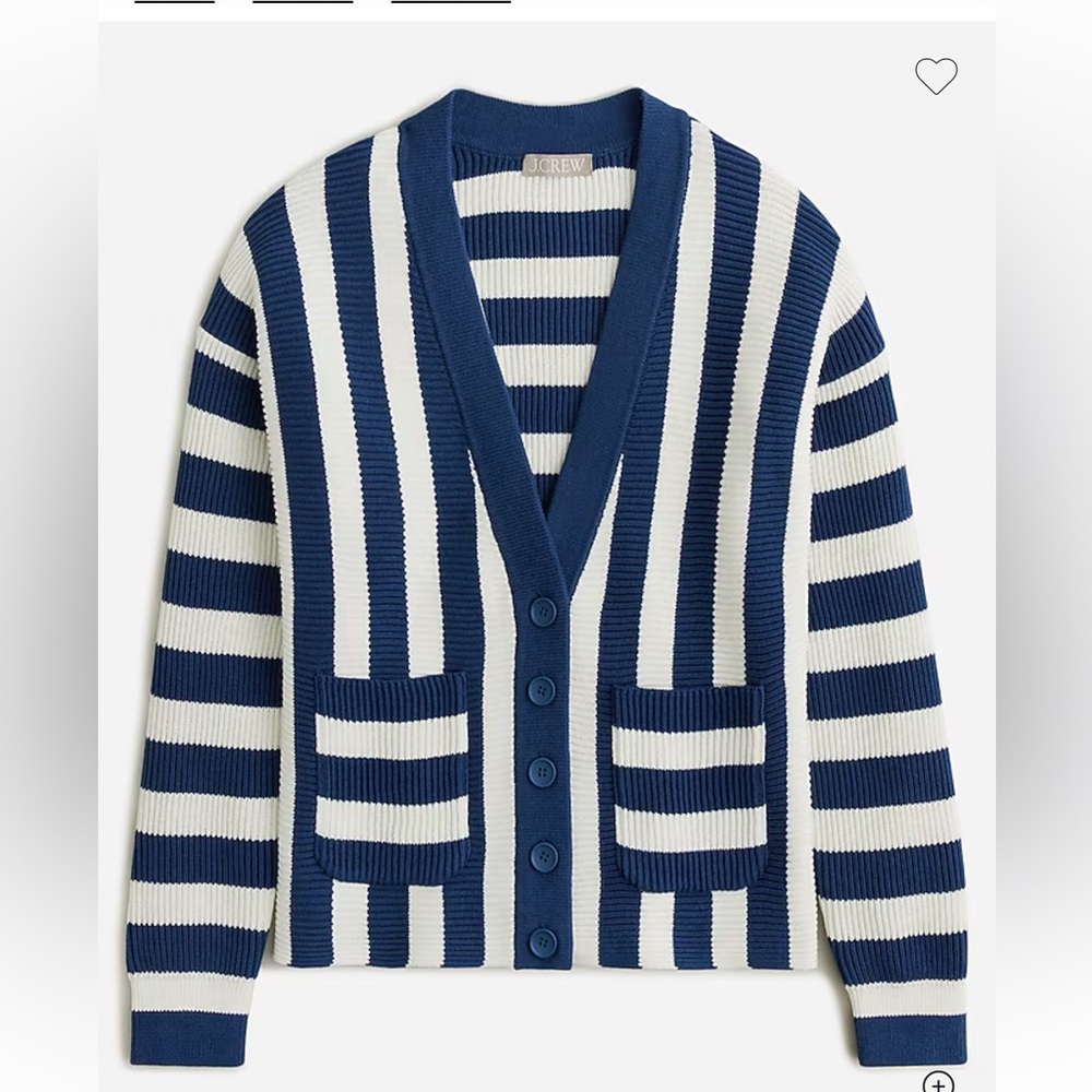 J. Crew Striped Blue and White Women's Sweater